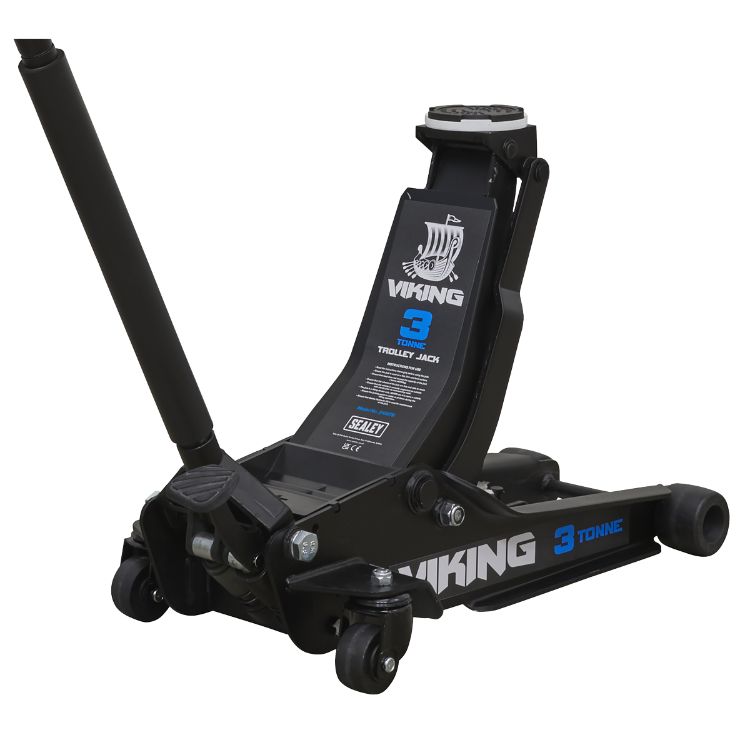 Sealey Viking 3 Tonne Low Profile Professional Trolley Jack, Rocket Lift