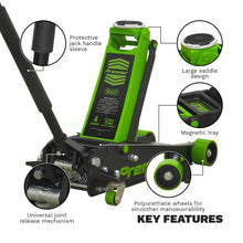 Load image into Gallery viewer, Sealey Trolley Jack 4 Tonne Low Profile Rocket Lift Green
