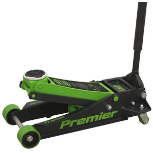 Sealey Trolley Jack 4 Tonne Low Profile Rocket Lift Green