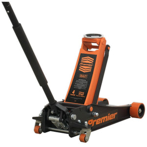 Sealey Trolley Jack 4 Tonne Low Profile Rocket Lift Orange