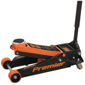 Sealey Trolley Jack 4 Tonne Low Profile Rocket Lift Orange