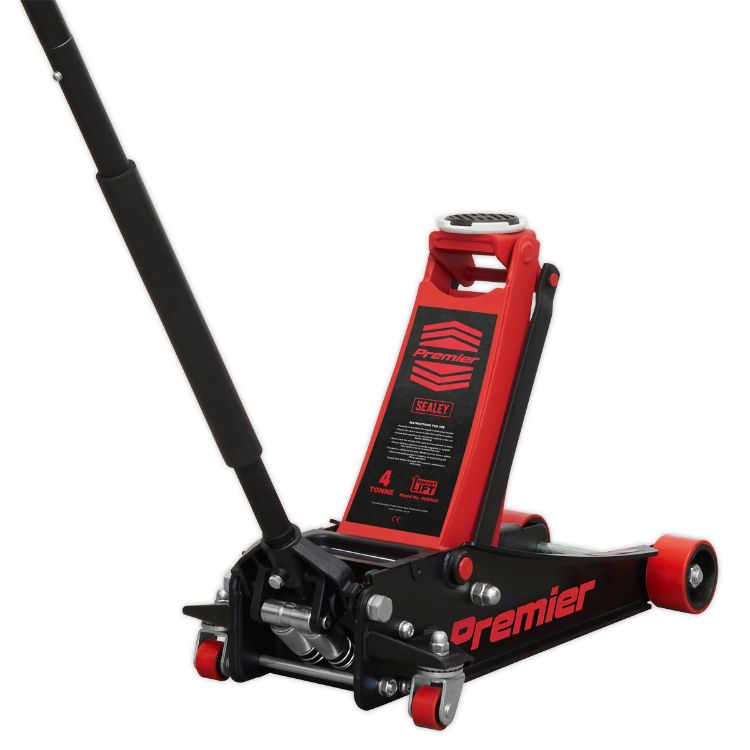 Sealey Trolley Jack 4 Tonne Low Profile Rocket Lift Red