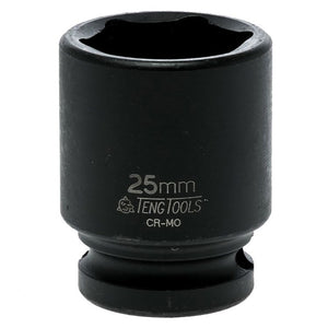 Teng Impact Socket 1/2" Drive 25mm DIN - 6pt