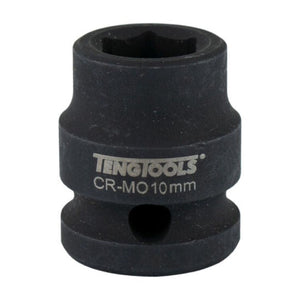 Teng Impact Socket Stubby 1/2" Drive 10mm - 6pt