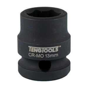 Teng Impact Socket Stubby 1/2" Drive 13mm - 6pt