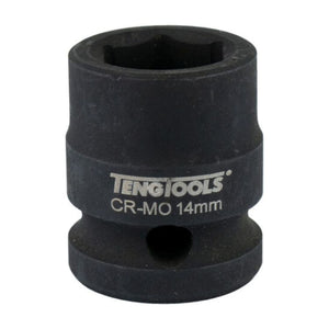 Teng Impact Socket Stubby 1/2" Drive 14mm - 6pt