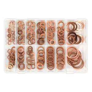 Sealey Copper Sealing Washer Assortment 250pc - Metric