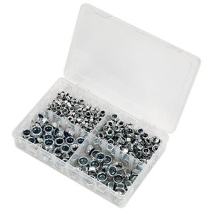 Sealey Nylon Locknut Assortment 300pc M6-M12 Metric