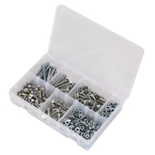 Load image into Gallery viewer, Sealey Setscrew, Nut &amp; Washer Assortment 408pc High Tensile M6 Metric
