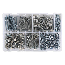 Load image into Gallery viewer, Sealey Setscrew, Nut &amp; Washer Assortment 408pc High Tensile M6 Metric
