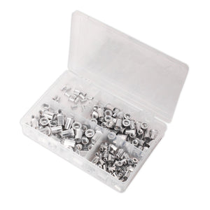 Sealey Threaded Insert (Rivet Nut) Assortment 200pc M4-M8 Splined Metric