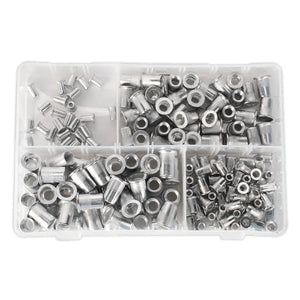 Sealey Threaded Insert (Rivet Nut) Assortment 200pc M4-M8 Splined Metric