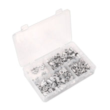 Load image into Gallery viewer, Sealey Threaded Insert (Rivet Nut) Assortment 200pc M4-M8 Splined Metric
