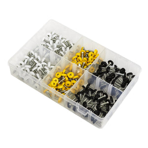 Sealey Numberplate Screw Assortment 195pc 4.8mm x 18mm - Plastic Enclosed Head