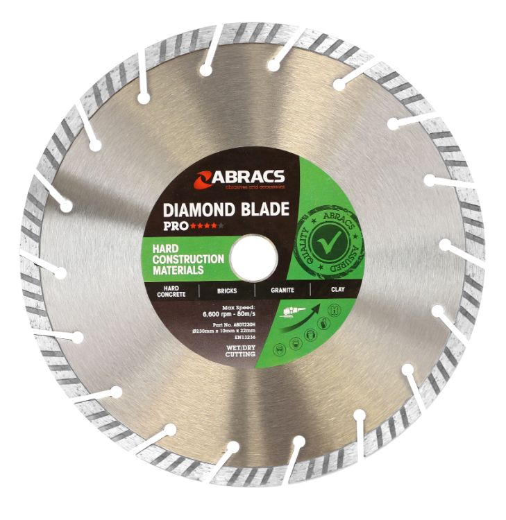 Abracs Diamond Blade 230mm x 10mm x 22mm HCM - Pro