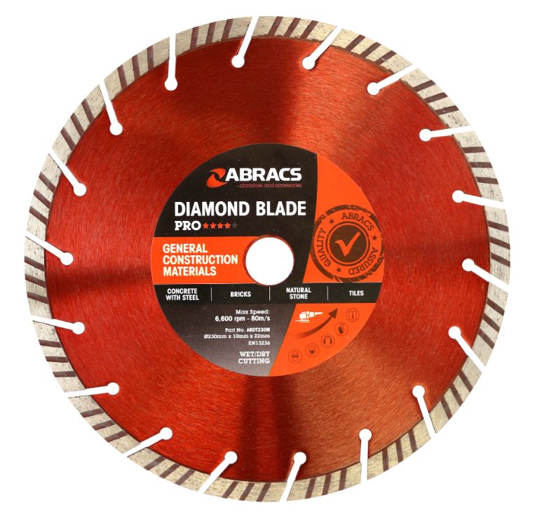 Abracs Diamond Blade 230mm x 10mm x 22mm GCM - Pro