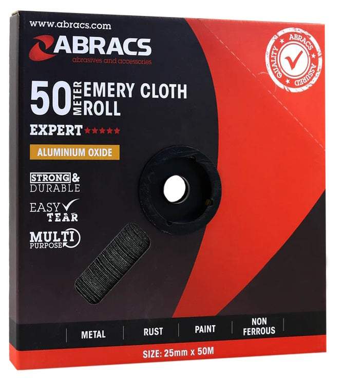 Abracs Emery Roll 50mm x 50M x 150Grit