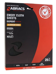 Abracs Emery Sheet 60Grit - Pack 25