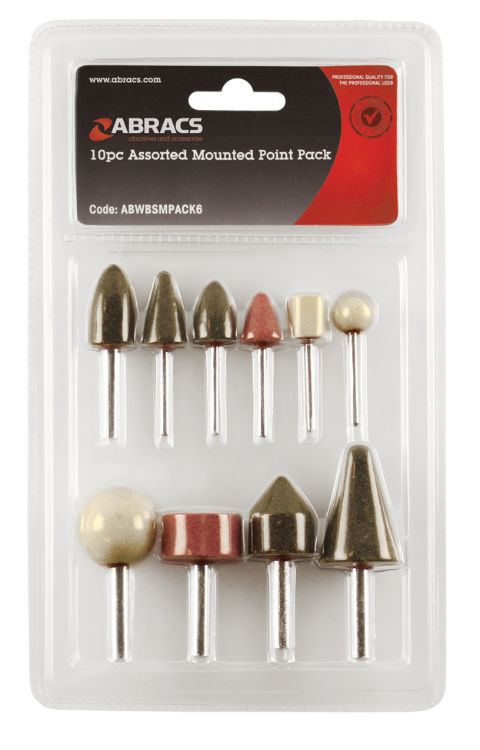 Abracs Assorted Mounted Point Pack - 10pcs