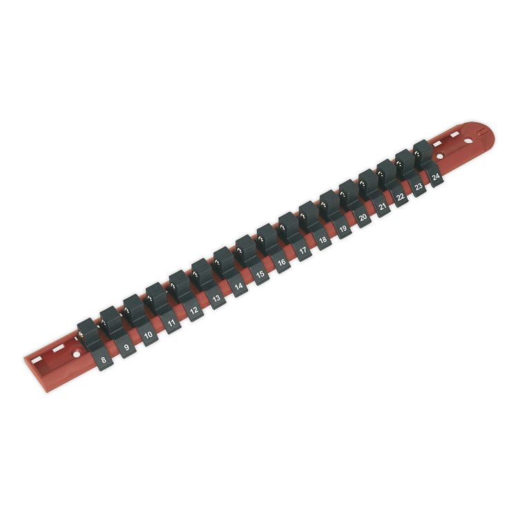 Sealey Socket Retaining Rail, 17 Clips 1/2