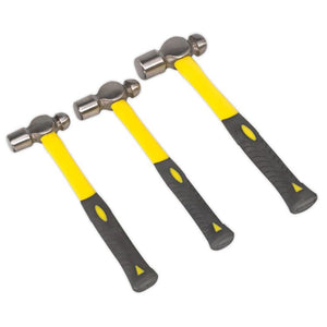 Sealey Ball Pein Hammer Set 3pc - Fibreglass Shafts (Premier)