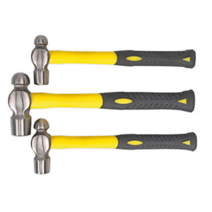 Sealey Ball Pein Hammer Set 3pc - Fibreglass Shafts (Premier)