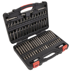 Sealey TRX-Star*/Security TRX-Star*/Hex/Ribe/Spline Bit Set 74pc 3/8" & 1/2" Sq Drive (Platinum Series) (Premier)