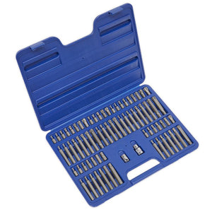 Sealey TRX-Star*/Security TRX-Star*/Hex/Ribe/Spline Bit Set 74pc 3/8" & 1/2" Sq Drive (Premier)