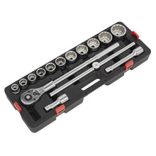 Load image into Gallery viewer, Sealey Socket Set 15pc 3/4&quot; Sq Drive 12pt WallDrive Metric (Premier)
