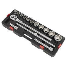 Load image into Gallery viewer, Sealey Socket Set 15pc 3/4&quot; Sq Drive 12pt WallDrive Metric (Premier)
