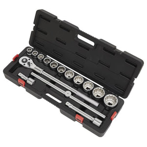 Sealey Socket Set 15pc 3/4" Sq Drive 12pt WallDrive Metric (Premier)