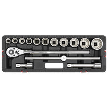 Load image into Gallery viewer, Sealey Socket Set 15pc 3/4&quot; Sq Drive 12pt WallDrive Metric (Premier)
