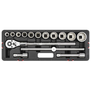 Sealey Socket Set 15pc 3/4" Sq Drive 12pt WallDrive Metric (Premier)