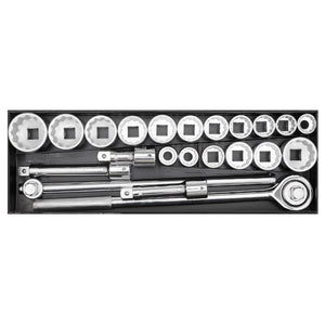 Sealey Socket Set 22pc 3/4" Sq Drive 12pt WallDrive (Premier)