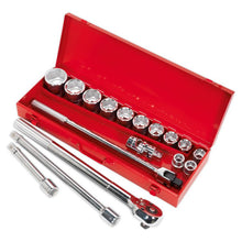 Load image into Gallery viewer, Sealey Socket Set 17pc 3/4&quot; Sq Drive WallDrive Metric (Premier)
