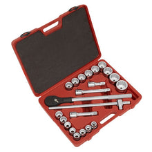 Load image into Gallery viewer, Sealey Socket Set 22pc 3/4&quot; Sq Drive 12pt WallDrive Metric (Premier)
