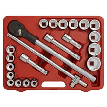 Load image into Gallery viewer, Sealey Socket Set 22pc 3/4&quot; Sq Drive 12pt WallDrive Metric (Premier)
