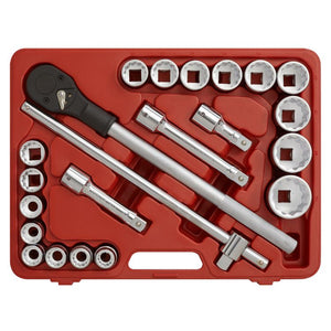 Sealey Socket Set 22pc 3/4" Sq Drive 12pt WallDrive Metric (Premier)