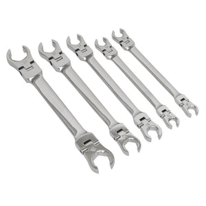 Sealey Flexi-Head Flare Nut Spanner Set 5pc (Premier)