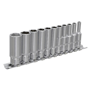 Sealey Socket Set 11pc 1/4" Sq Drive Deep WallDrive Imperial (Premier)