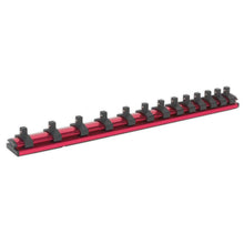 Load image into Gallery viewer, Sealey Socket Retaining Rail Magnetic 1/4&quot; Sq Drive 13 Clips (Premier)
