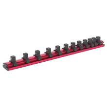 Load image into Gallery viewer, Sealey Socket Retaining Rail Magnetic 3/8&quot; Sq Drive 12 Clips (Premier)
