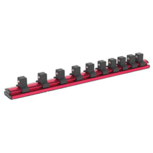 Load image into Gallery viewer, Sealey Socket Retaining Rail Magnetic 1/2&quot; Sq Drive 10 Clips (Premier)
