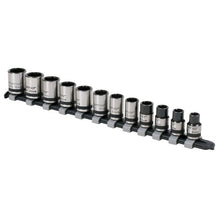 Load image into Gallery viewer, Sealey Socket Set 12pc 3/8&quot; Sq Drive Lock-On 6pt Metric - Black Series (Premier)
