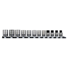 Load image into Gallery viewer, Sealey Socket Set 12pc 3/8&quot; Sq Drive Lock-On 6pt Metric - Black Series (Premier)
