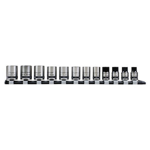 Sealey Socket Set 12pc 3/8" Sq Drive Lock-On 6pt Metric - Black Series (Premier)