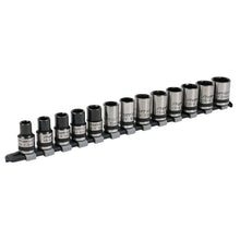 Load image into Gallery viewer, Sealey Socket Set 13pc 1/2&quot; Sq Drive Lock-On 6pt Metric - Black Series (Premier)
