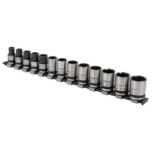 Sealey Socket Set 13pc 1/2" Sq Drive Lock-On 6pt Metric - Black Series (Premier)