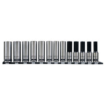 Load image into Gallery viewer, Sealey Socket Set 13pc 1/2&quot; Sq Drive Deep Lock-On 6pt Metric - Black Series (Premier)
