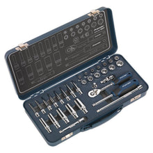 Load image into Gallery viewer, Sealey Socket Set 32pc 1/4&quot; Sq Drive Lock-On 6pt Metric (Premier)
